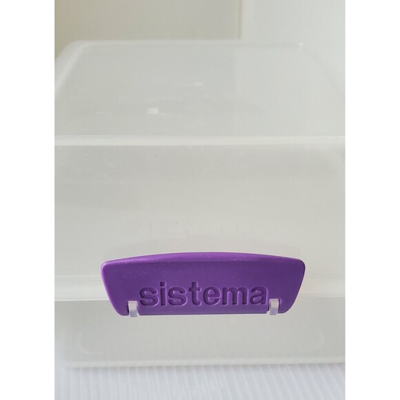 Sistema Lunch Pack Cube Box Container 2L divided Lot Of 2 Food Storage - Picture 3 of 8